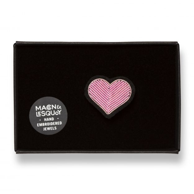 Broche - Coeur Rose
