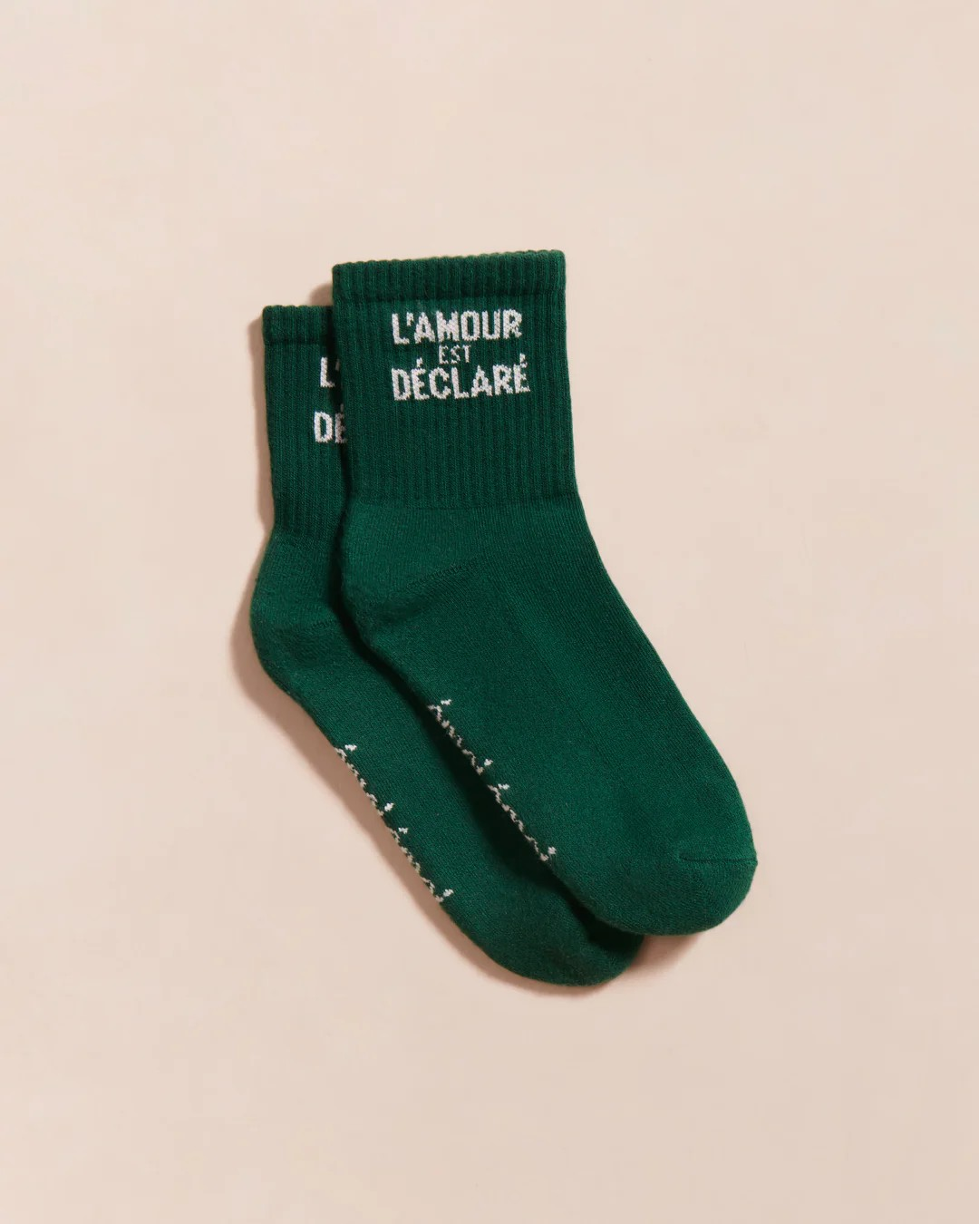 Les chaussettes "L'amour est déclaré" - Vert