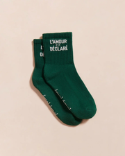 Les chaussettes "L'amour est déclaré" - Vert