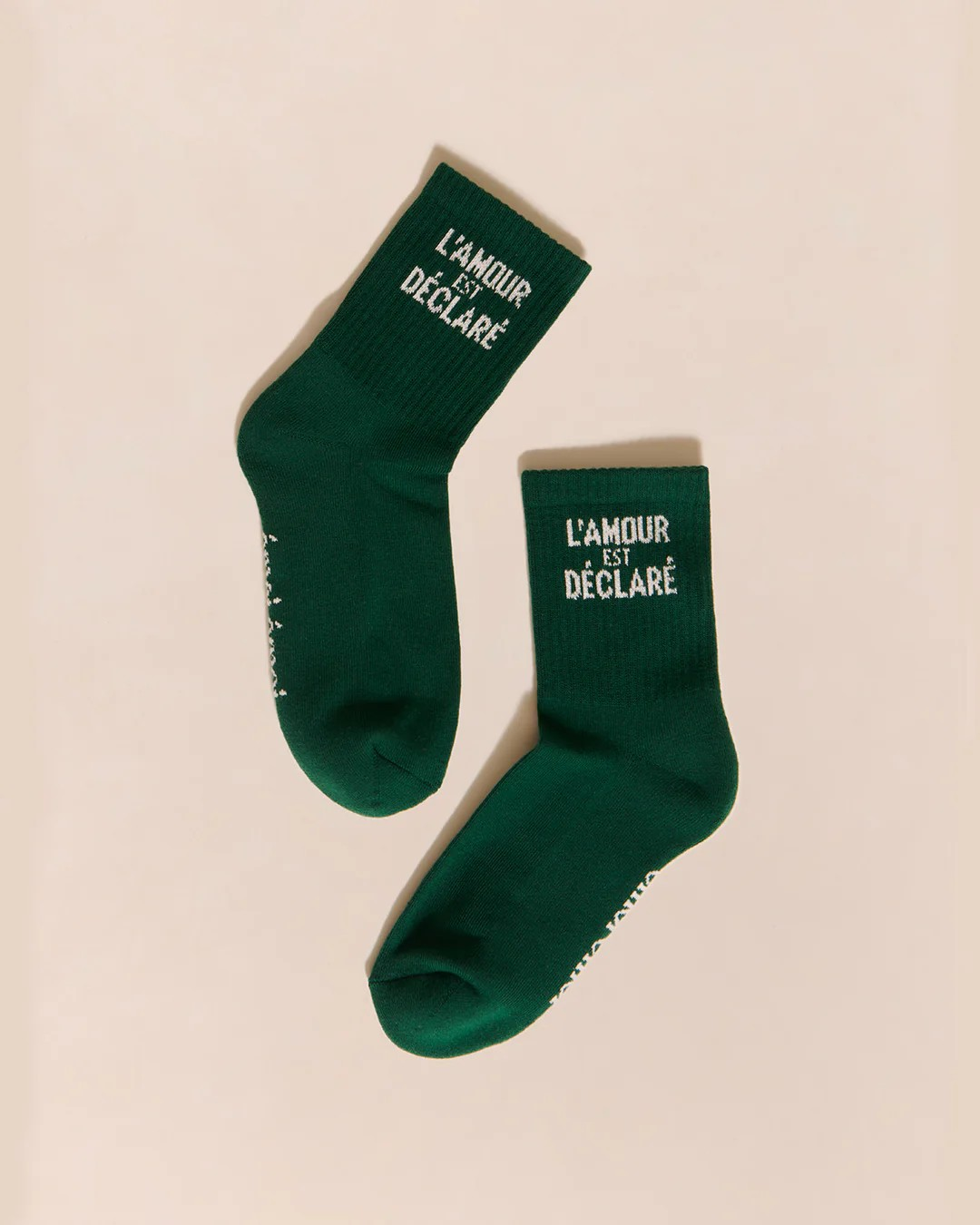 Les chaussettes "L'amour est déclaré" - Vert