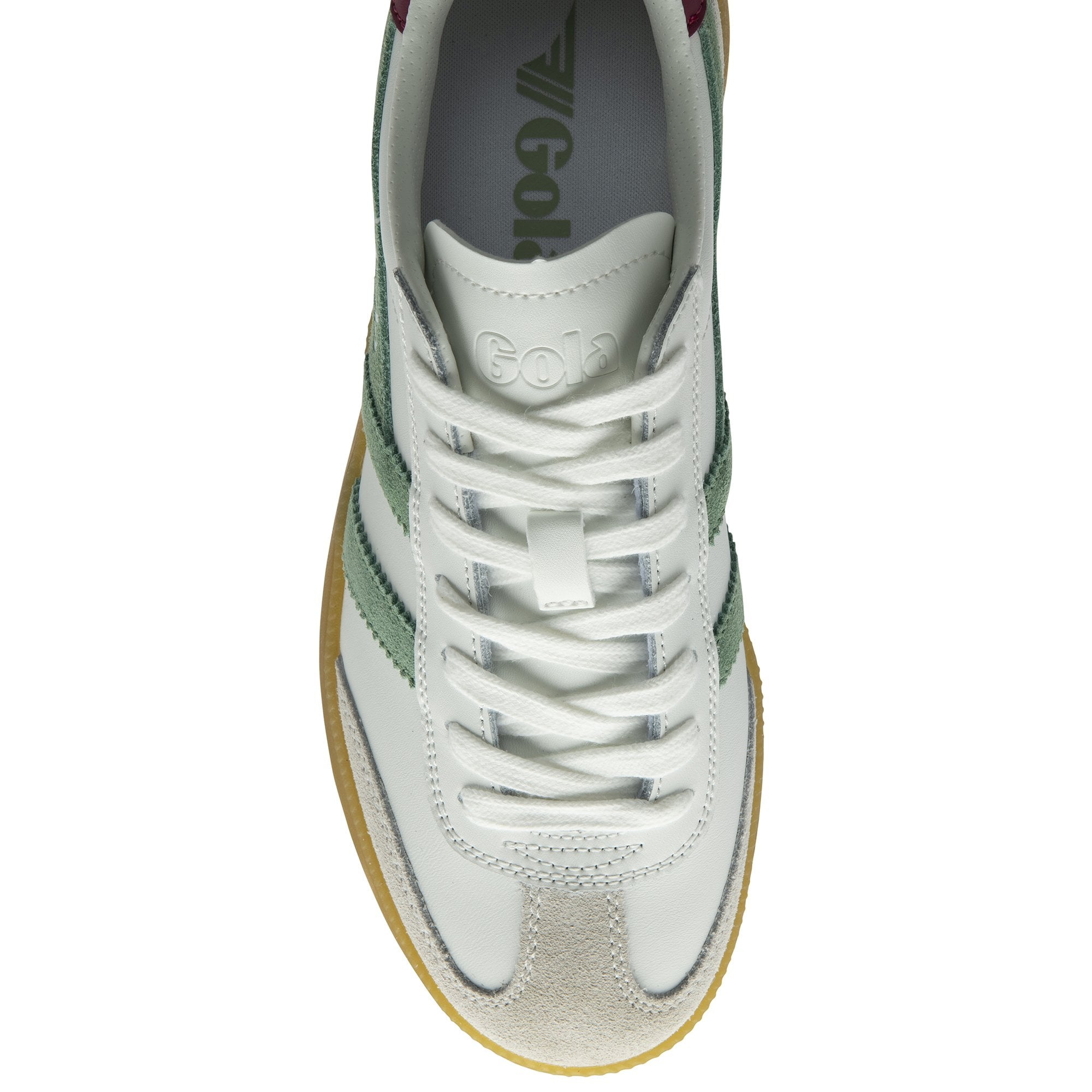 Viper Leather Trainer White/Green Mist/Cerise/Gum