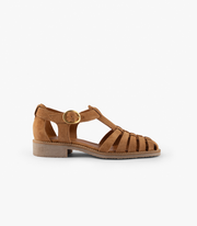 SUZANNE - CUIR VELOURS CAMEL