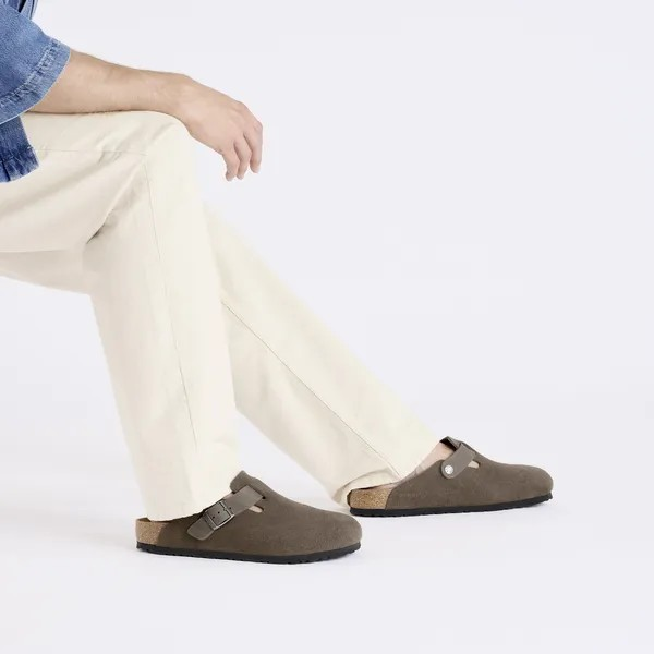 Boston BS Mixed Leather Concrete Gray - Normale