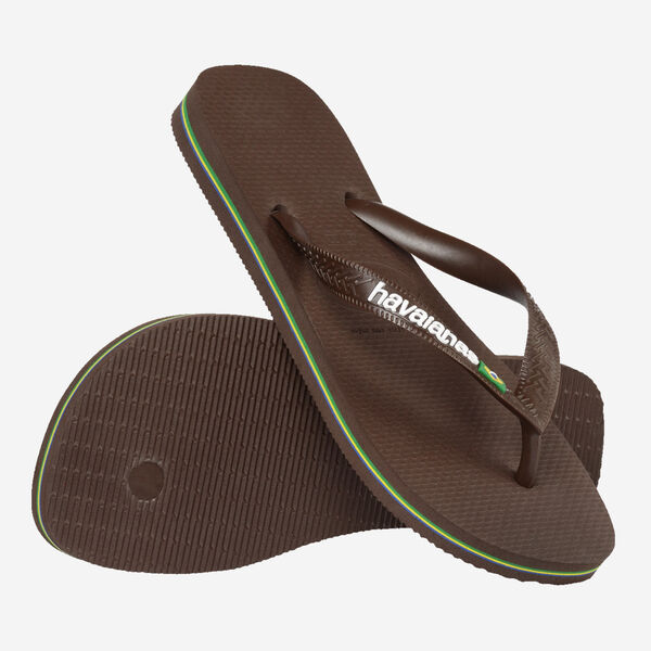 HAVAIANAS BRASIL LOGO DARK BROWN/WHITE