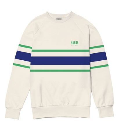 CREW - BANDS - IVOIRE / BLEU MARINE