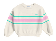 CREW OVERSIZE - BANDS - IVOIRE / ROSE