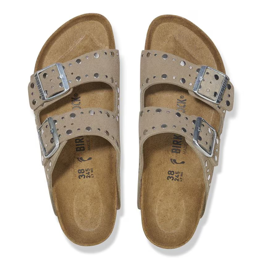 Arizona Rivet - Suede Taupe - Etroite