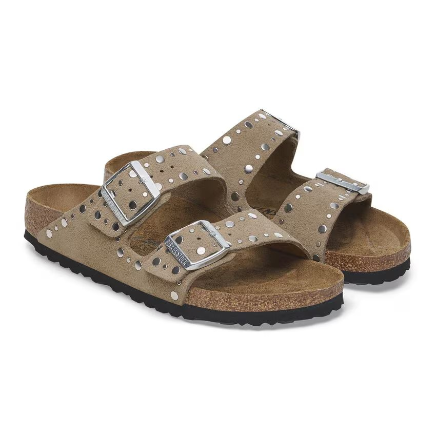 Arizona Rivet - Suede Taupe - Etroite