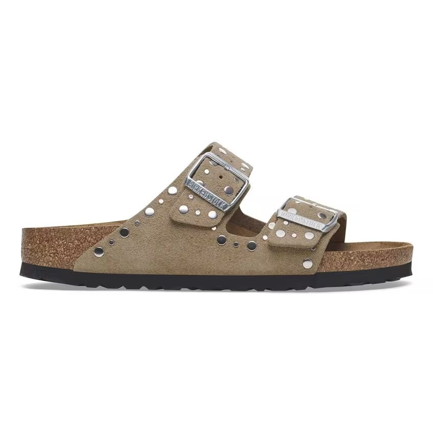 Arizona Rivet - Suede Taupe - Etroite