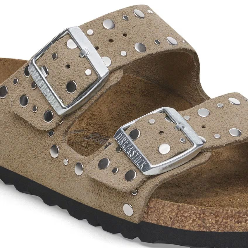 Arizona Rivet - Suede Taupe - Etroite