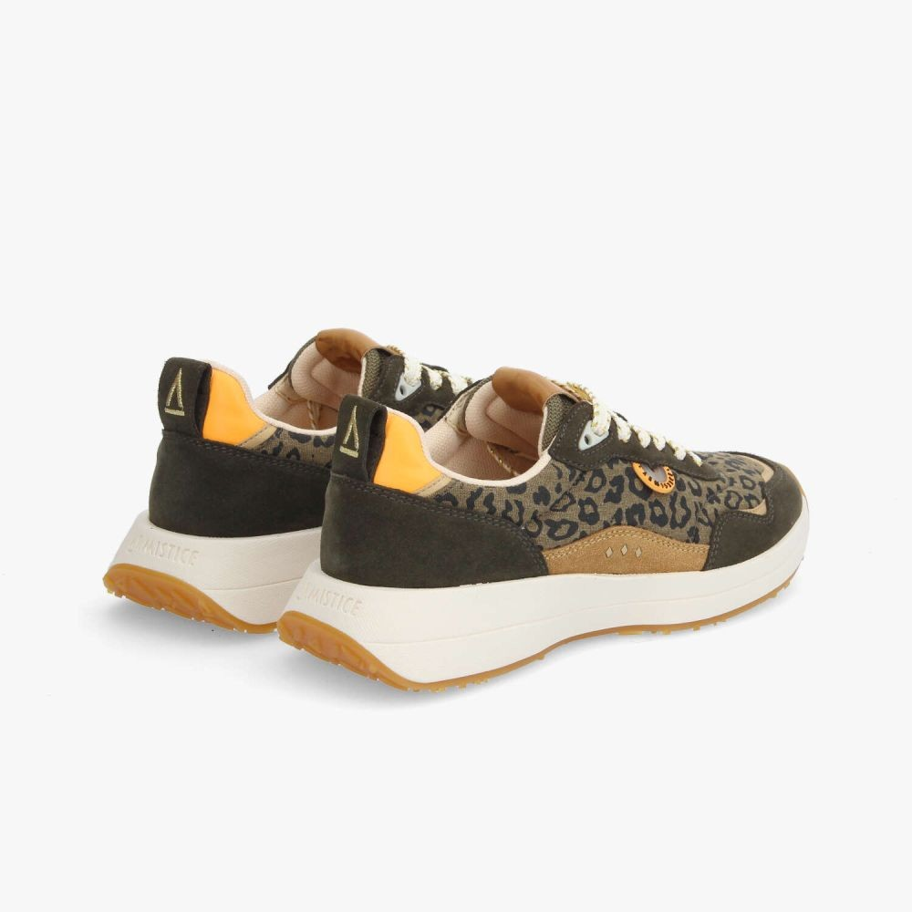 MOON JOGGER W SDE/CANVAS LEO FOREST/OLIVE