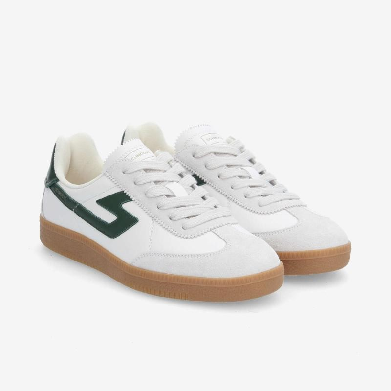 SHEFFIELD JOGGER M NAPPA/SUEDE/NAP WHITE/WHITE/GREEN