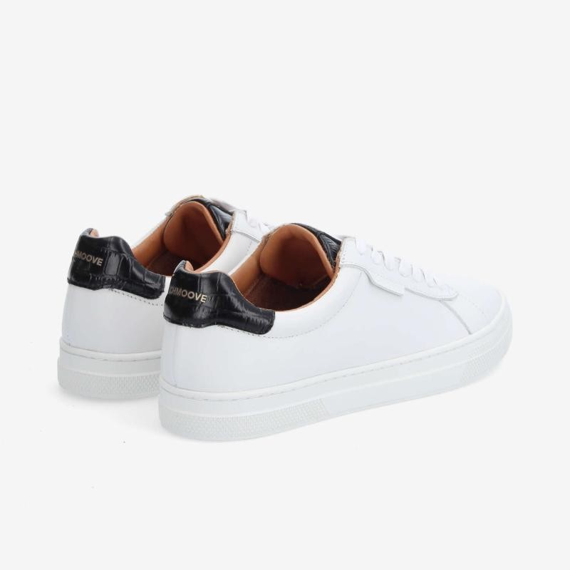 SPARKLE SNEAKER W NAPPA/KROKO WHITE/BLACK