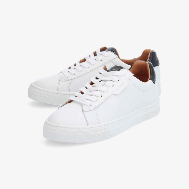 SPARKLE SNEAKER W NAPPA/KROKO WHITE/BLACK