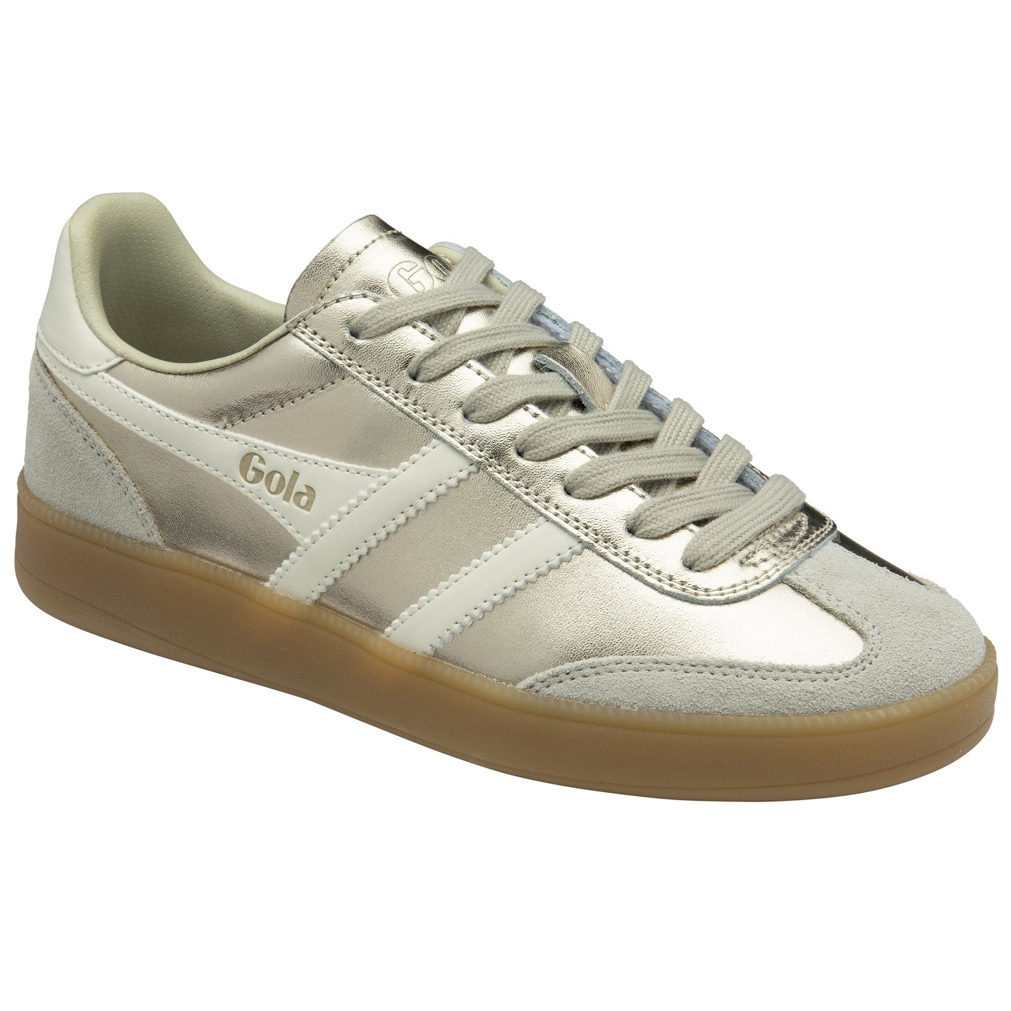 Viper Metallic Trainer Gold/Off White/Gum