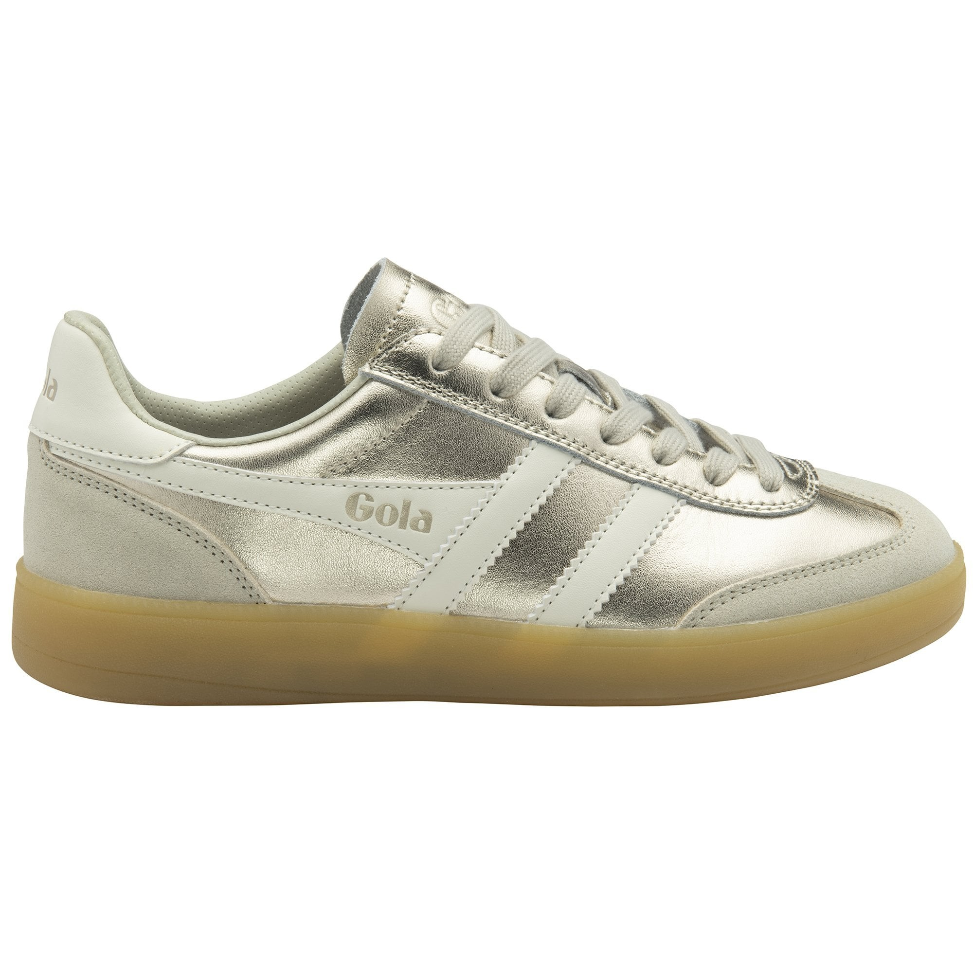 Viper Metallic Trainer Gold/Off White/Gum