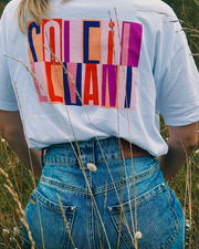 T-Shirt Boxy Soleil Levant - Blanc