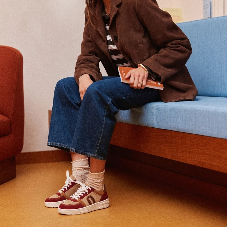 Nora - Bordeaux camel beige