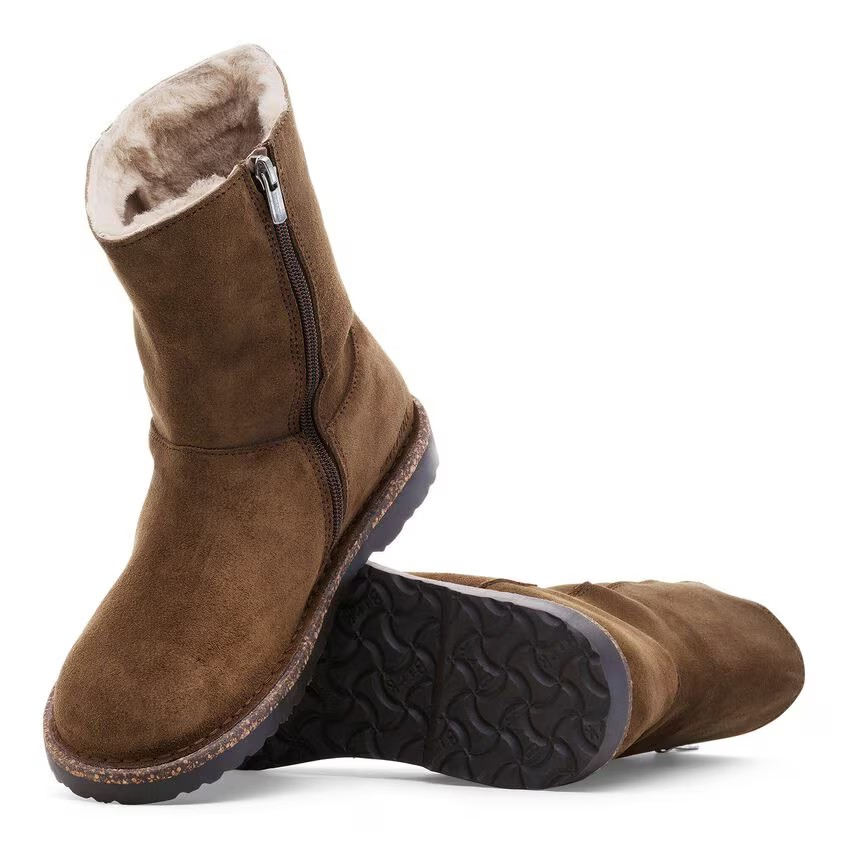 Uppsala Zip Shearling - Dark Tea