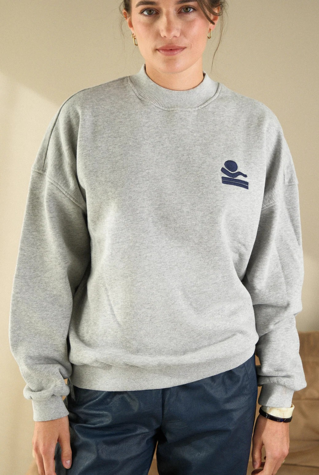 SWEAT SALTY GRIS CHINE - FEMME