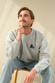 SWEAT SALTY GRIS CHINE - HOMME