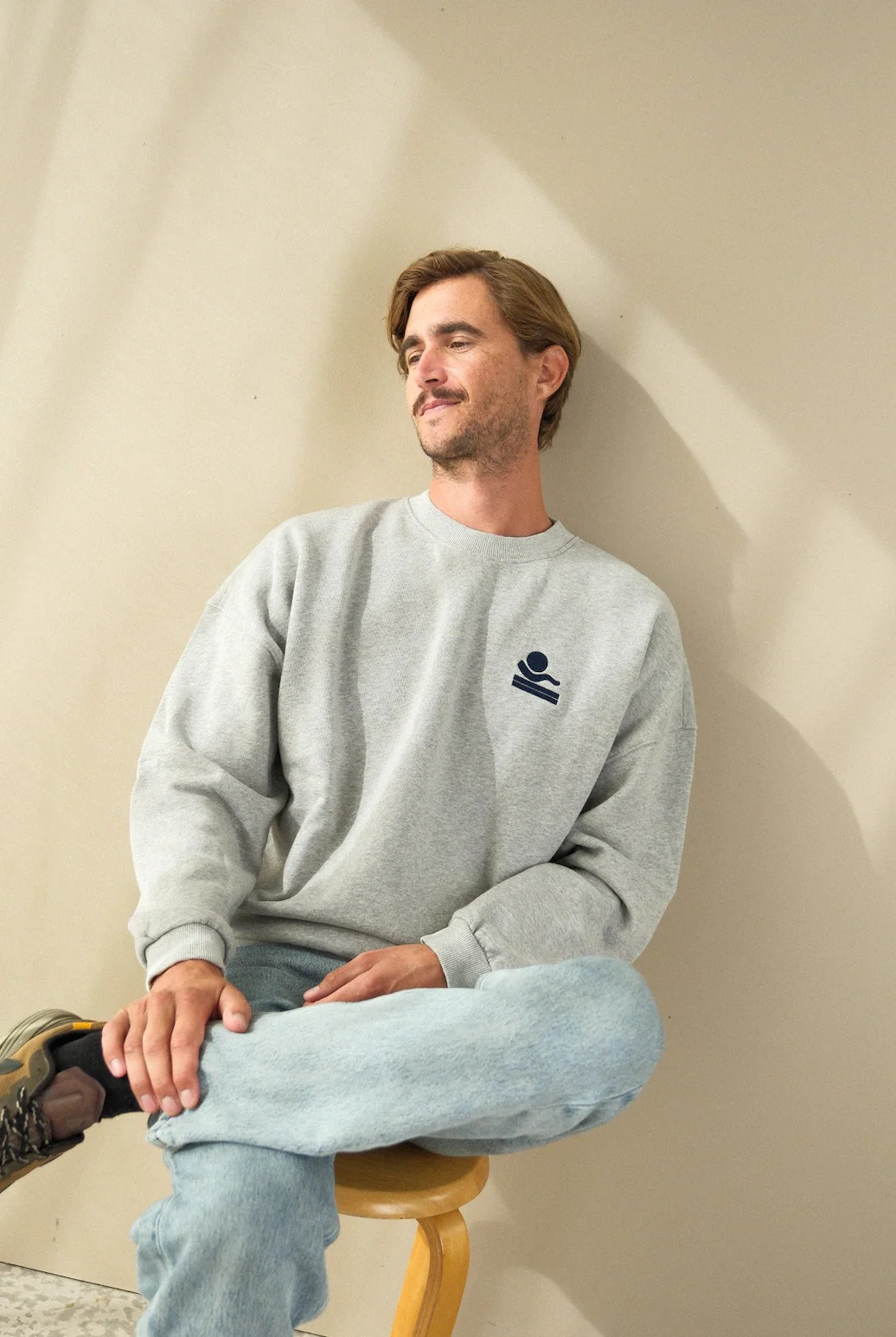 SWEAT SALTY GRIS CHINE - HOMME