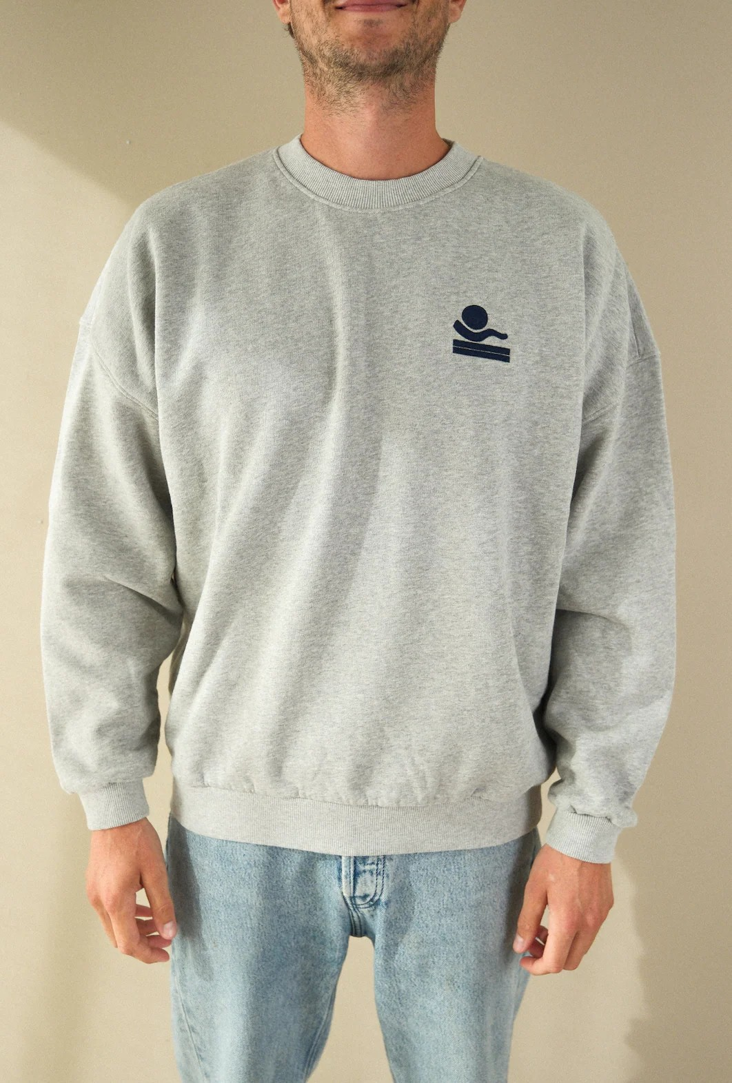 SWEAT SALTY GRIS CHINE - HOMME