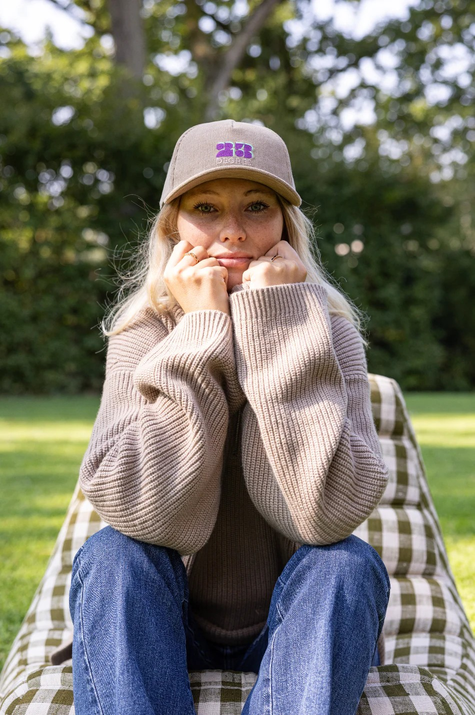 CASQUETTE VELOURS - BEIGE