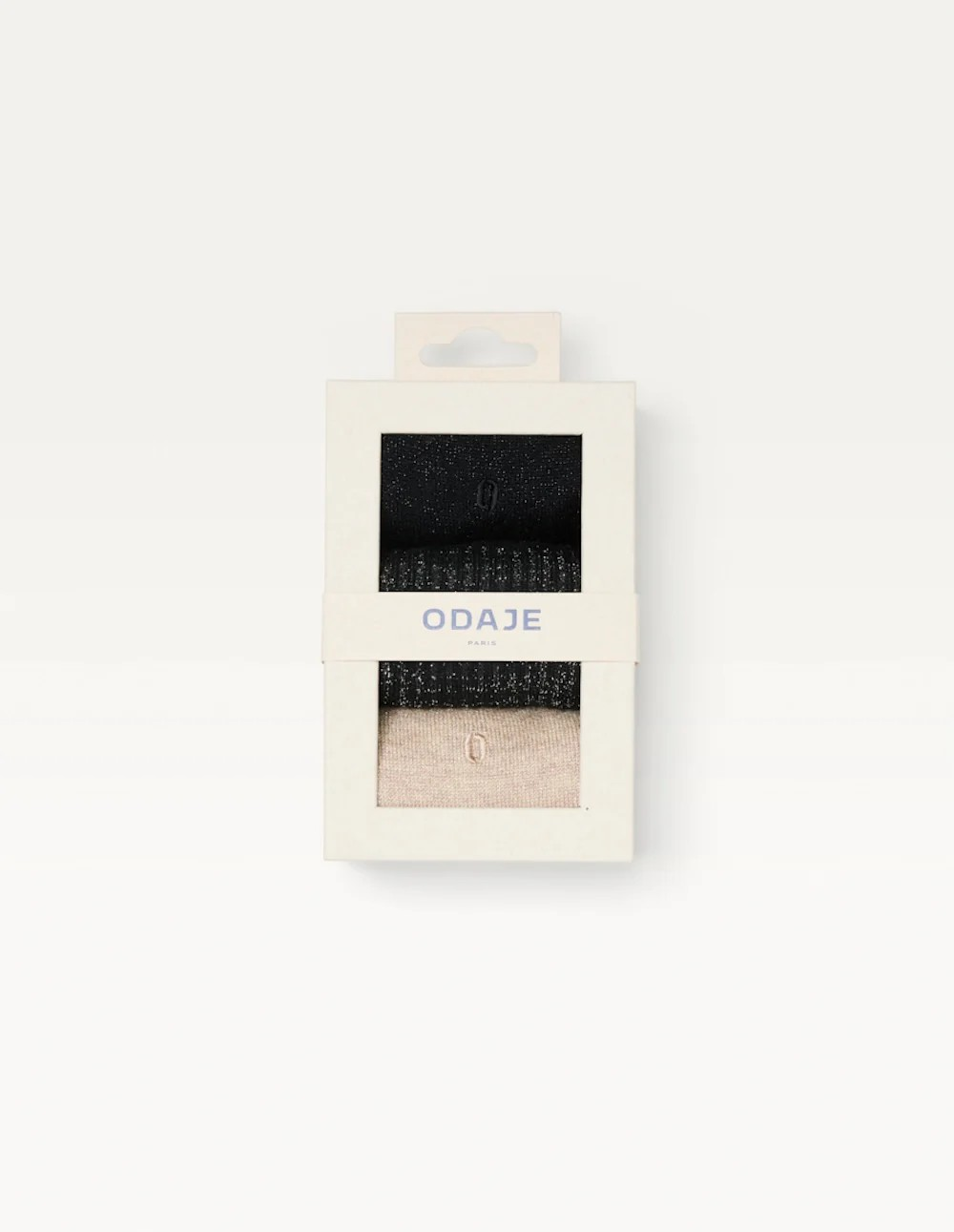 Pack de 3 Chaussettes - New Côtelé noir argenté champagne