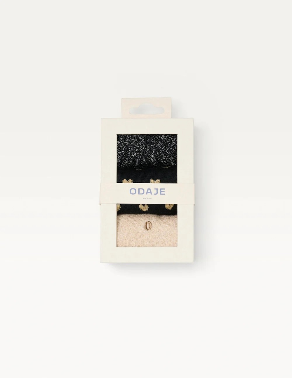 Pack de 3 Chaussettes - Fantaisie petit coeur noir doré