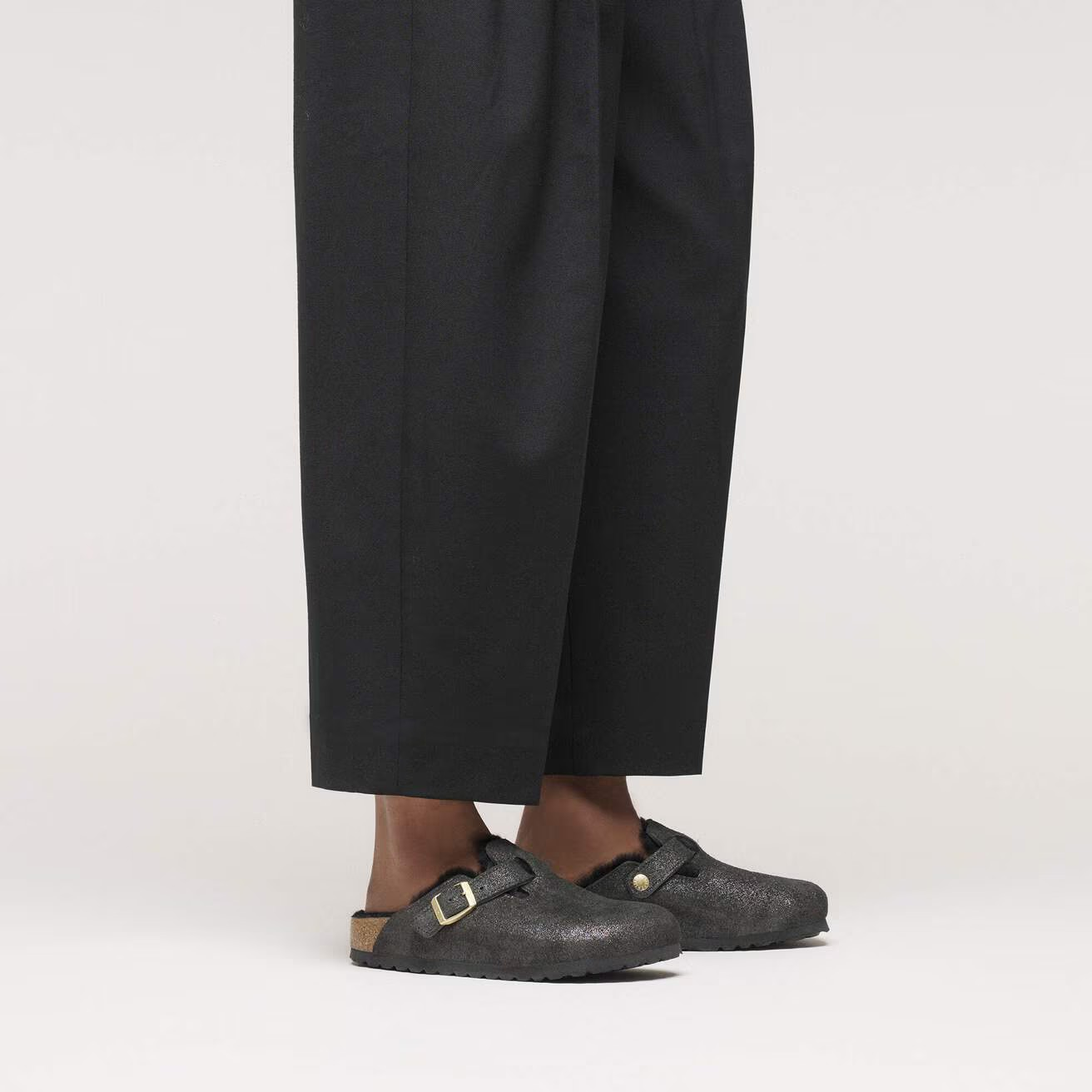 Boston Shearling - Suède Shimmer Black