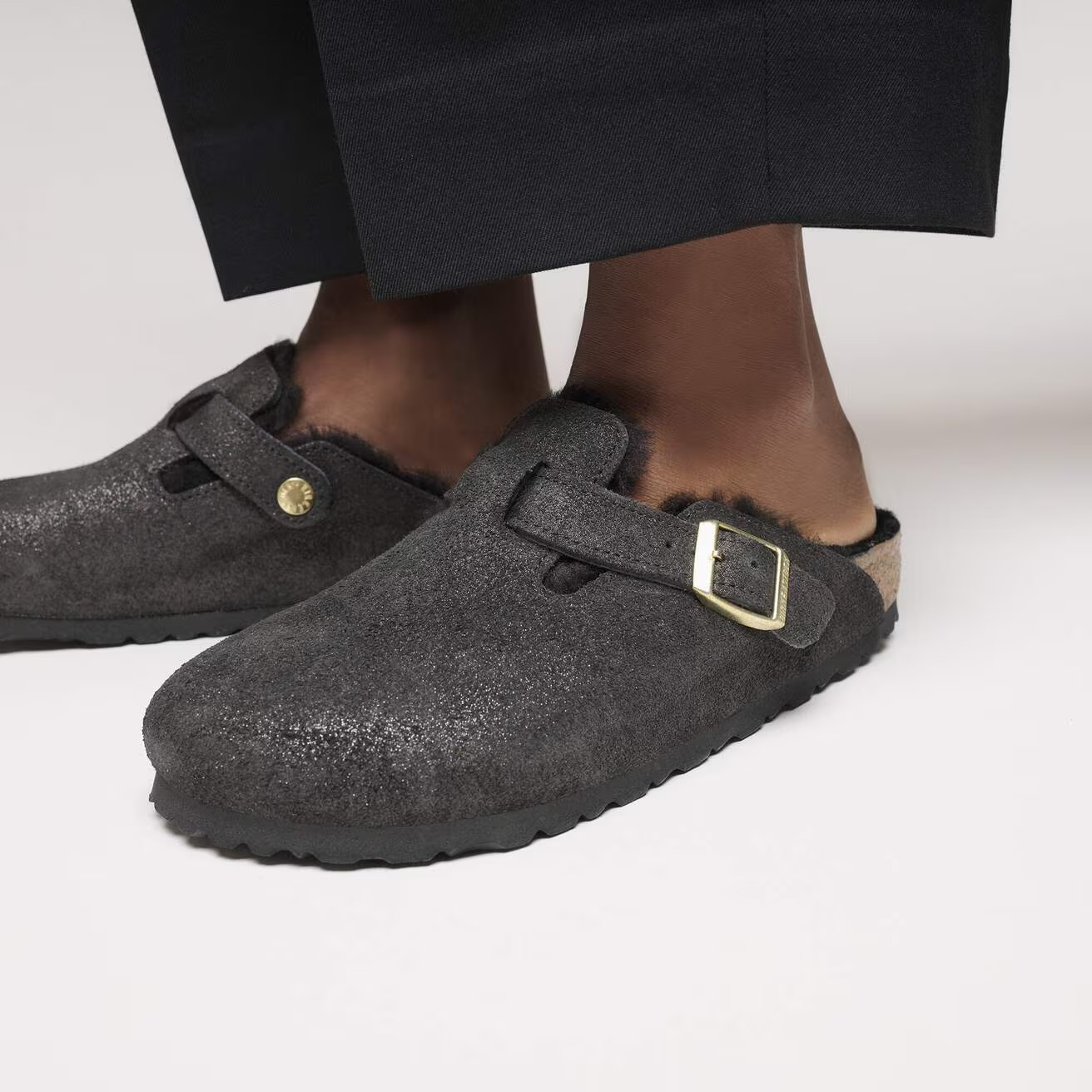 Boston Shearling - Suède Shimmer Black