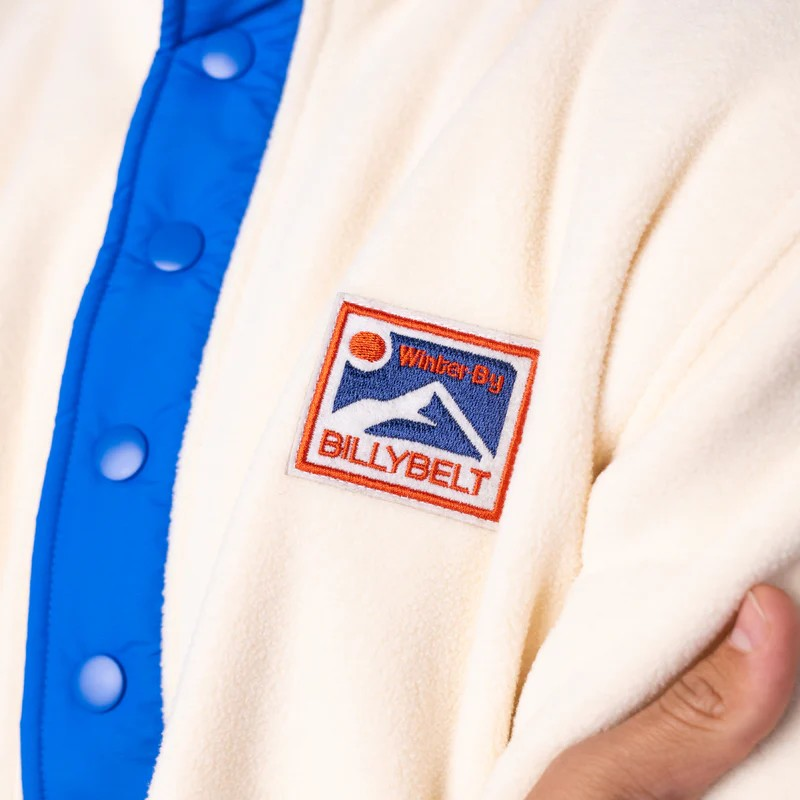 Sweat polaire - Blanc et bleu