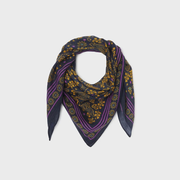 Foulard 100% laine Constance - Marine