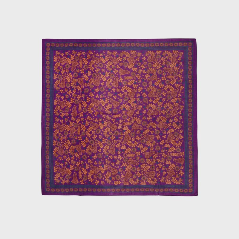 Foulard 100% laine Constance - Plum