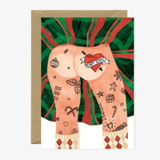 Carte de voeux Noël - Santa Tatoo