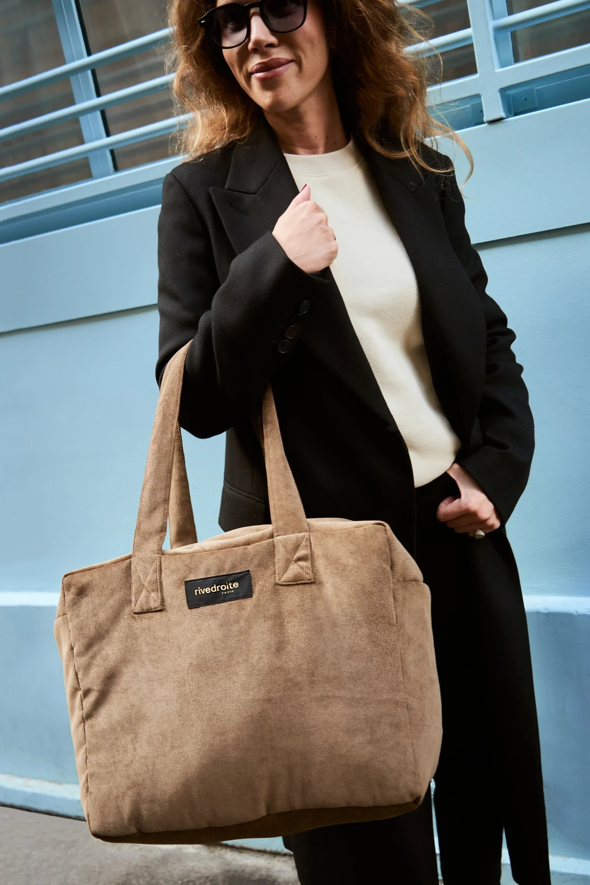 Célestins - Sac 24H - Velours côtelé upcyclé Marron glacé