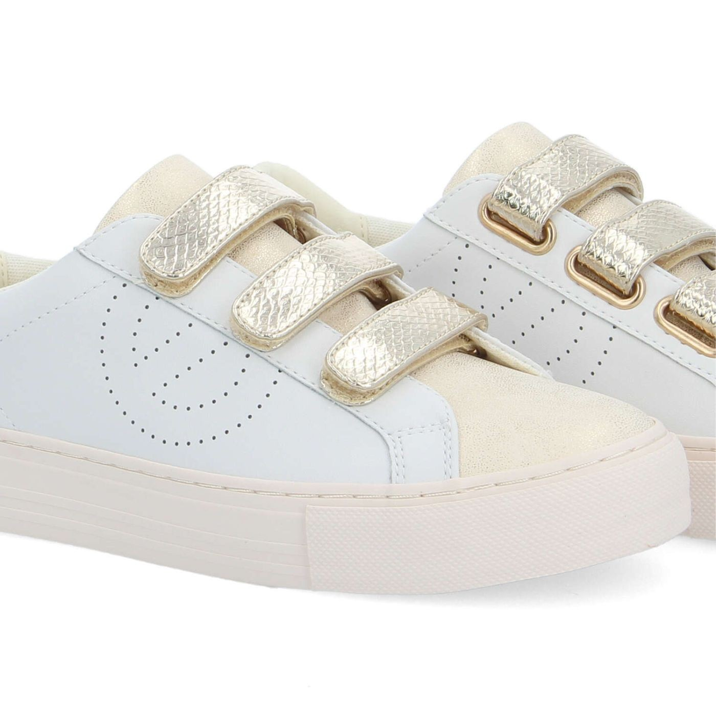 ARCADE STRAPS PERFO W WHITE/L.GOLD