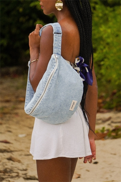 Custine XL - le sac banane - Denim Clair Délavé