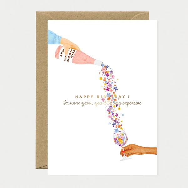 Carte de voeux - Wine years - Dorure