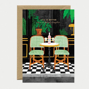 Carte de voeux - Life is better - debrief - Dorure