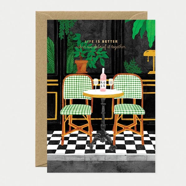 Carte de voeux - Life is better - debrief - Dorure