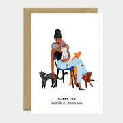 Carte de voeux - Cat Dinner’s time
