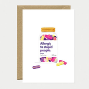 Carte de voeux - Allergic to stupid people