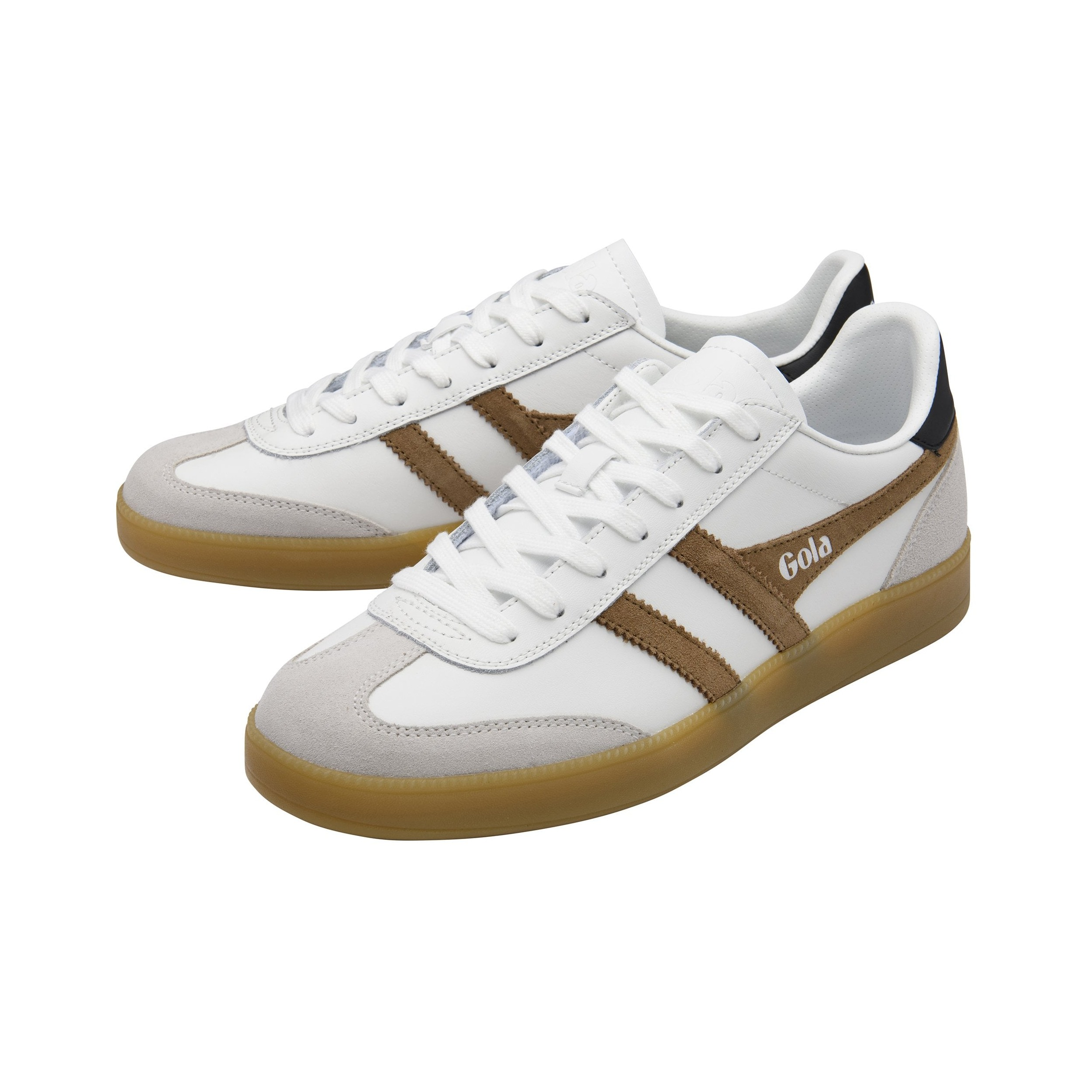Viper Leather Trainer White/Tobacco/Black/Gum