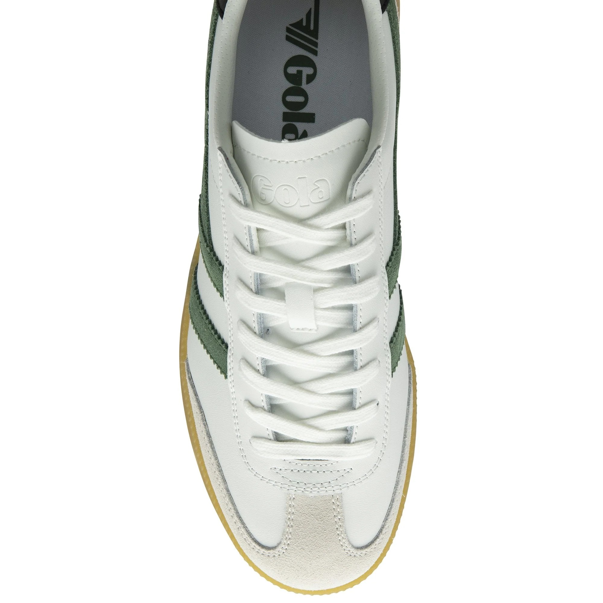 Viper Leather Trainer White/Evergreen/Black/Gum