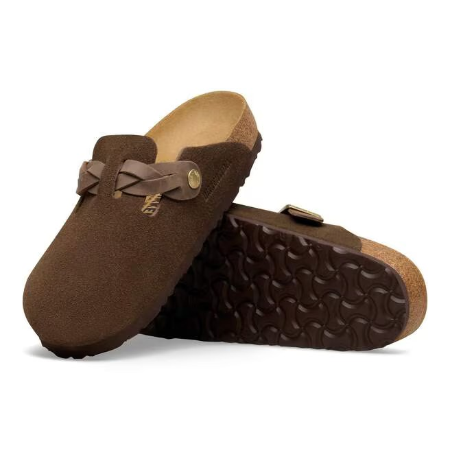 Boston Braided - Lit de pied souple - Suede Carafe