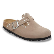 Boston Rivet - Lit de pied souple - Suede Taupe - Etroite