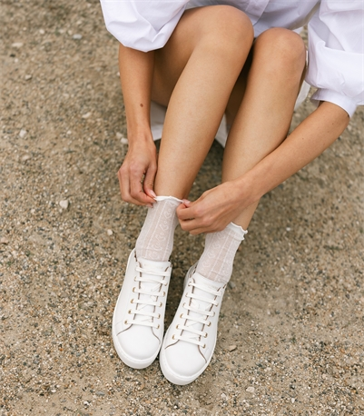 JULIE - CUIR LISSE BLANC