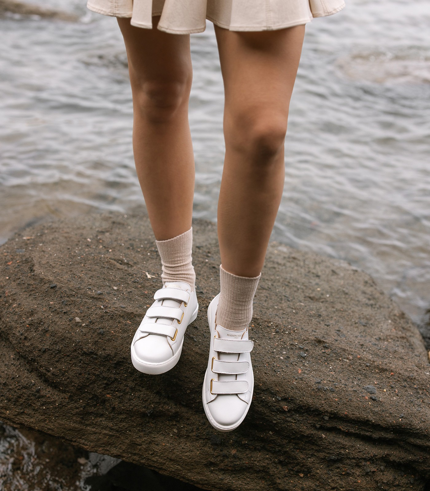 JULIANNE - CUIR LISSE BLANC